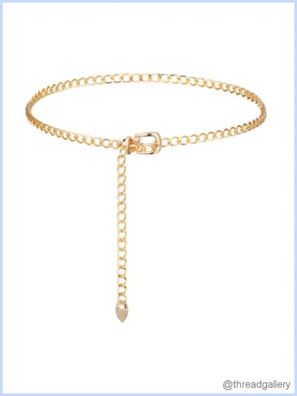 47 Inch Long Gold Waist Chain Adjustable Chain Belt for Women